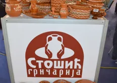 Traditional Serbian earthenware was on display too.